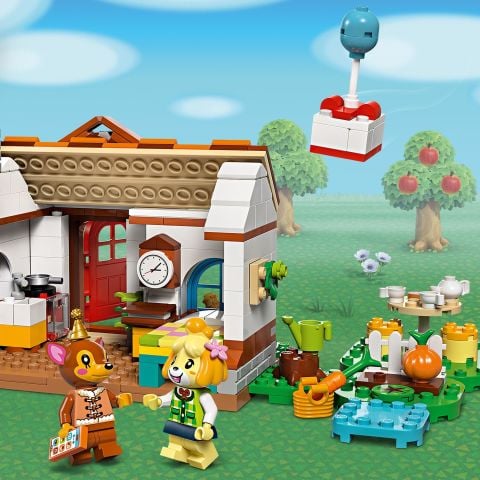 LEGO® Animal Crossing™ Isabelle Ev Ziyaretinde 77049 - 6 Yaş ve Üzeri Çocuklar için İnşa Edilebilen Yaratıcı Oyuncak Yapım Seti (389 Parça)