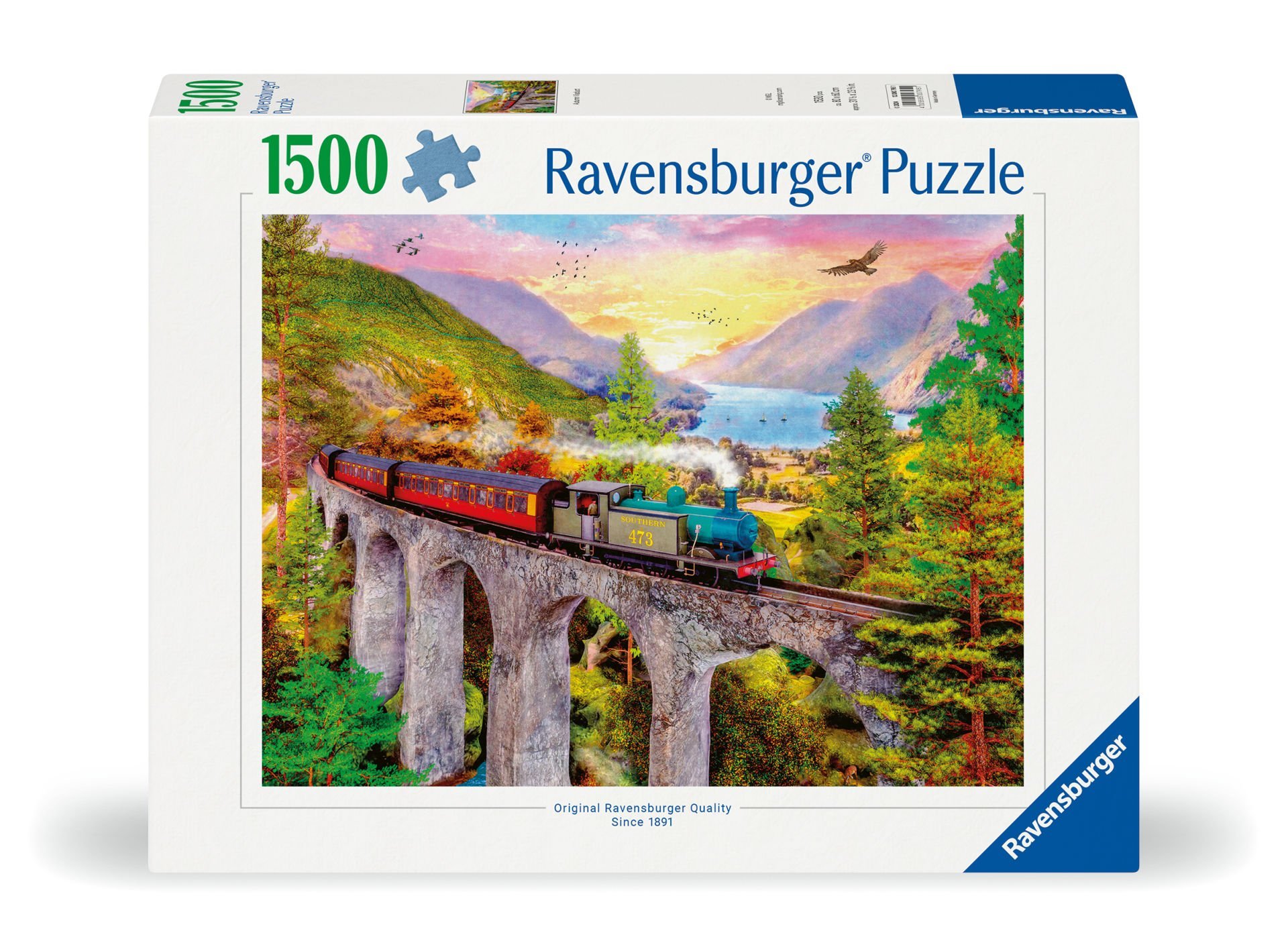 1500p Puzzle Köprüde Tren