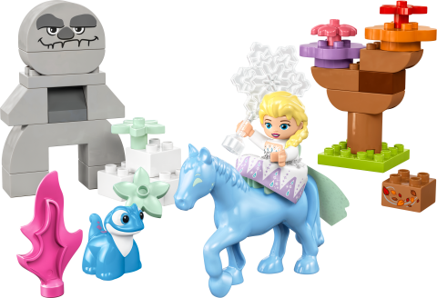LEGO® DUPLO® | Disney Elsa ve Bruni Büyülü Ormanda 10418 - 2 Yaş ve Üzeri Çocuklar için Elsa Mini Bebek Figürü İçeren Eğitici Oyuncak Yapım Seti (31 Parça)