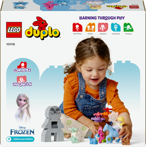 LEGO® DUPLO® | Disney Elsa ve Bruni Büyülü Ormanda 10418 - 2 Yaş ve Üzeri Çocuklar için Elsa Mini Bebek Figürü İçeren Eğitici Oyuncak Yapım Seti
