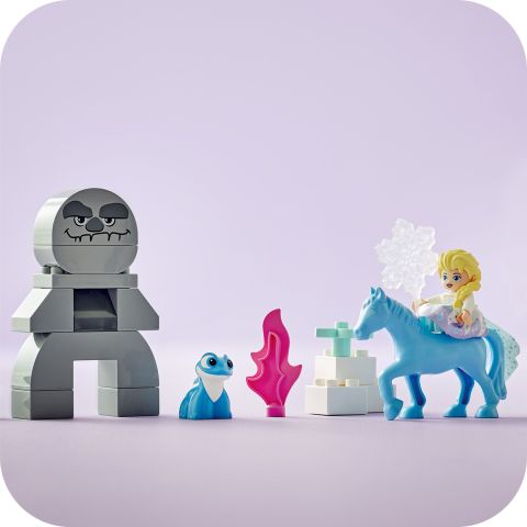LEGO® DUPLO® | Disney Elsa ve Bruni Büyülü Ormanda 10418 - 2 Yaş ve Üzeri Çocuklar için Elsa Mini Bebek Figürü İçeren Eğitici Oyuncak Yapım Seti