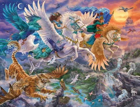 2000p Puzzle Kanatlı At