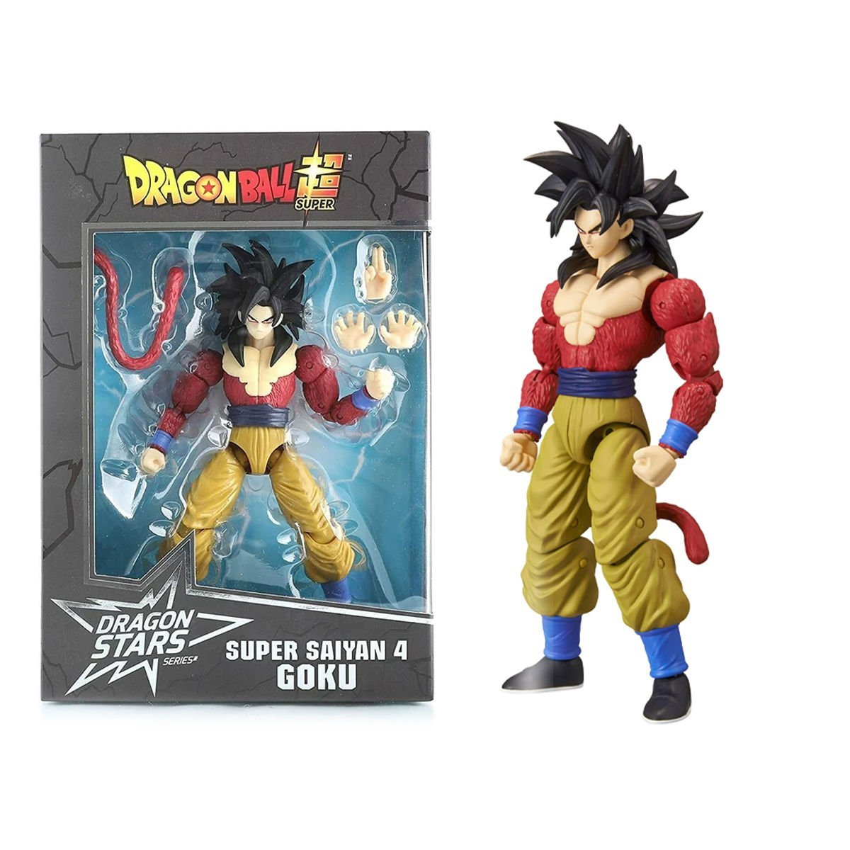 16 cm Dragon Ball Super Saiyan 4 Goku Poz Verilebilir Figür - Dragon Stars Serisi