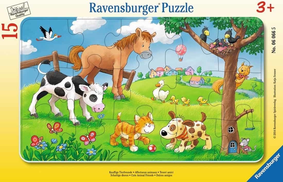 Ravensburger 15 Parçalı Puzzle Cuddly Friends