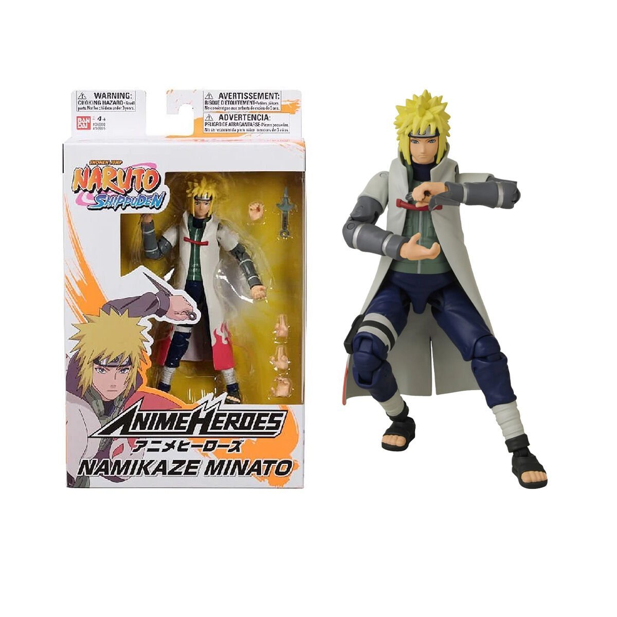 16 cm Minato Namikaze Poz Verilebilir Figür - Anime Heroes Naruto Serisi