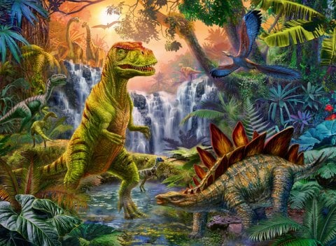 Ravensburger 100 Parçalı Puzzle Dinosaur Oasis