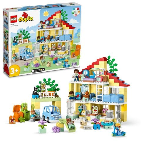 LEGO® DUPLO® Kasabası 3’ü 1 Arada Aile Evi 10994 Oyuncak Yapım Seti (218 Parça)