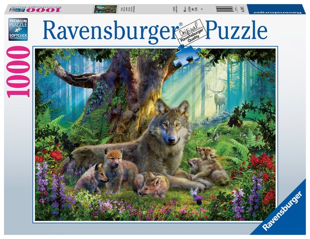 Ravensburger 1000 Parçalı Puzzle Wolves in Forest-159871