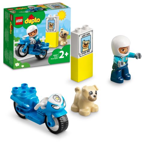 LEGO® DUPLO® Kurtarma Polis Motosikleti 10967 - 2 Yaş ve Üzeri Çocuklar için Polis Motosikleti İçeren Oyuncak Yapım Seti (5 Parça)
