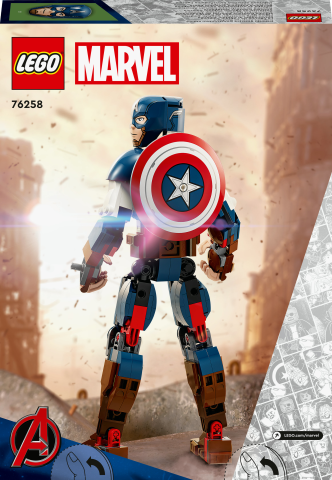 LEGO® Marvel Kaptan Amerika Yapım Figürü 76258 Oyuncak Yapım Seti (310 Parça)