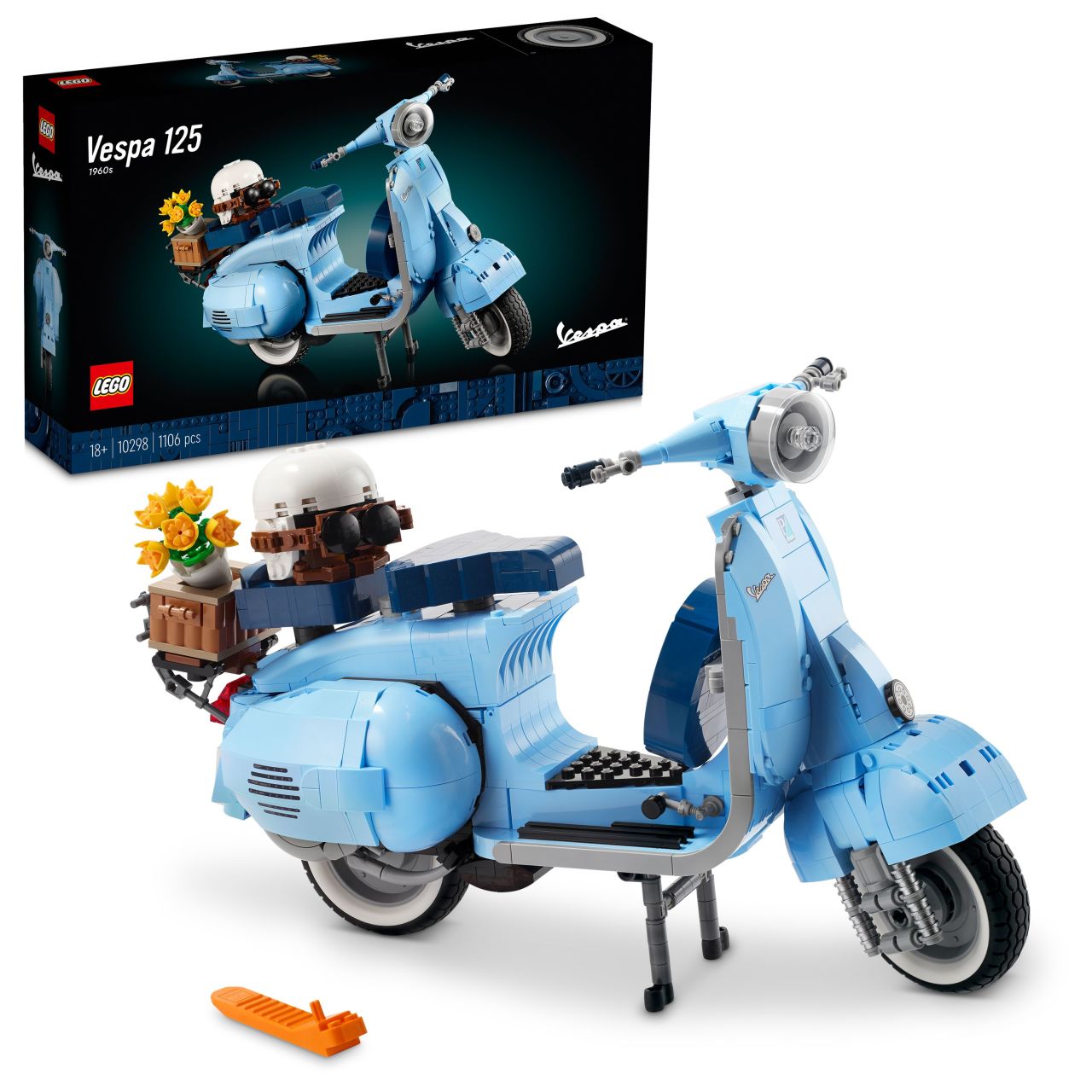 LEGO® Vespa 125 10298 - Yetişkinler için Klasik bir İtalyan Simgesinin Detaylı ve Sergilenebilir Model Yapım Seti (1106 Parça)
