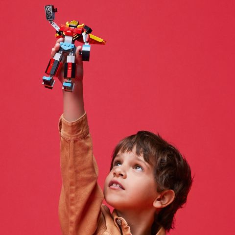 LEGO® Creator 3’ü 1 Arada Süper Robot 31124 - 7 Yaş ve Üzeri için Oyuncak Robot, Jet Uçağı ve Ejderha Modeli İçeren Oyuncak Yapım Seti