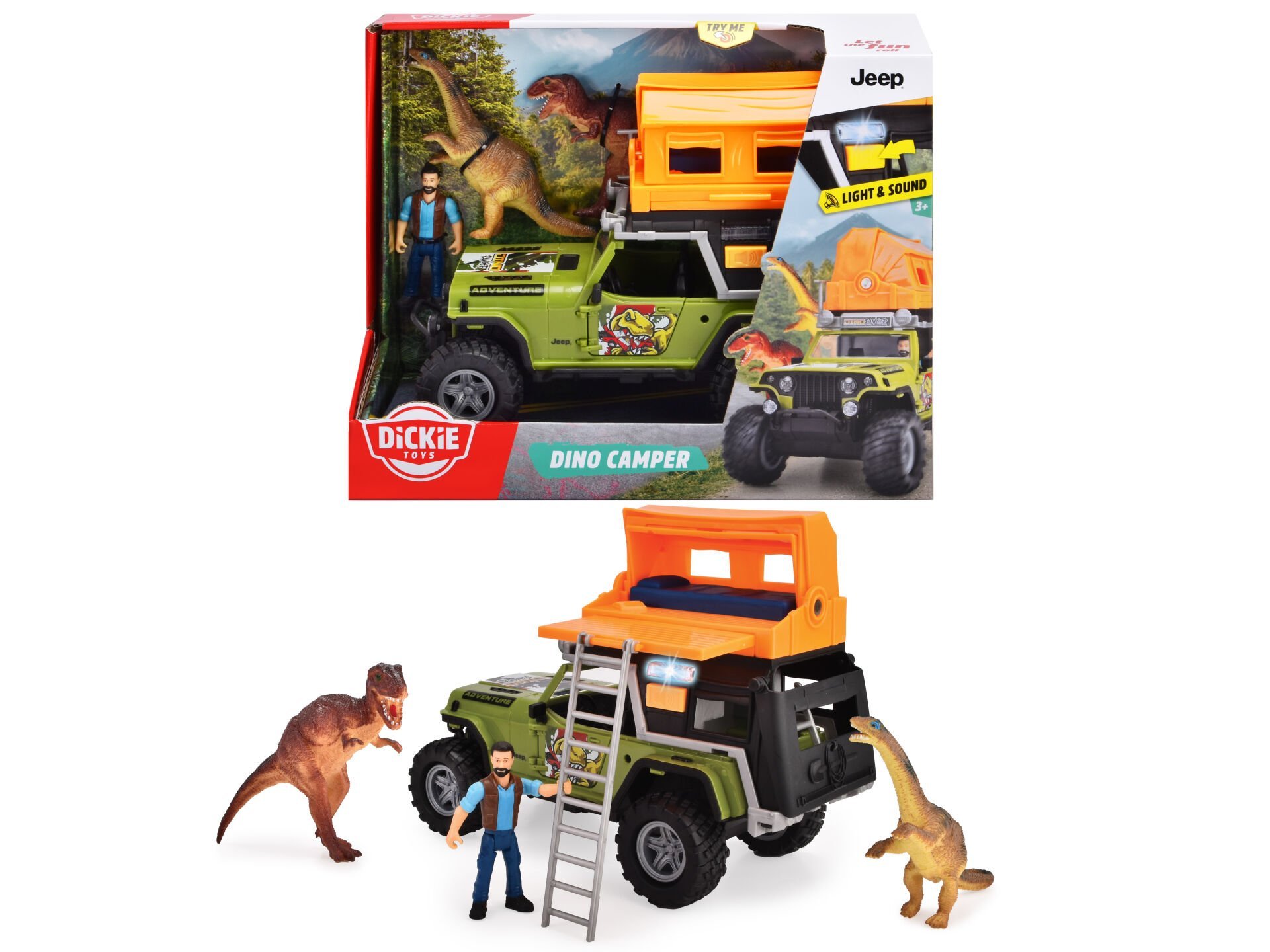 Dickie Toys Dino Jeep ve Kamp Seti