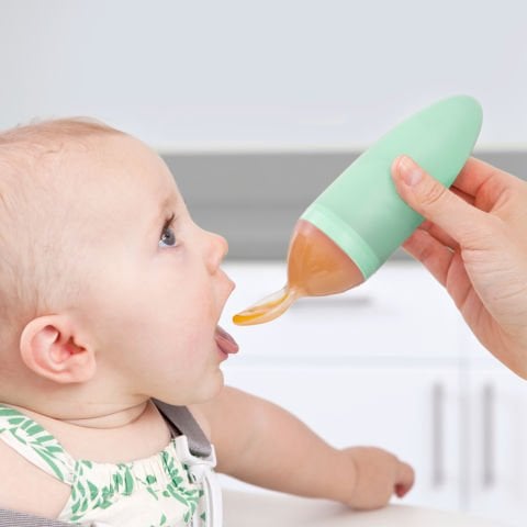 SQUIRT Silikon Mama Kaşık (Yeşil)