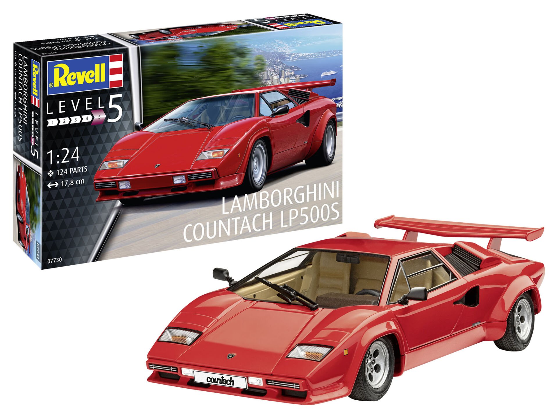 Lamborghini Wolf Countach LP500S（白・赤） Revell Lamborghini Countach LP500S