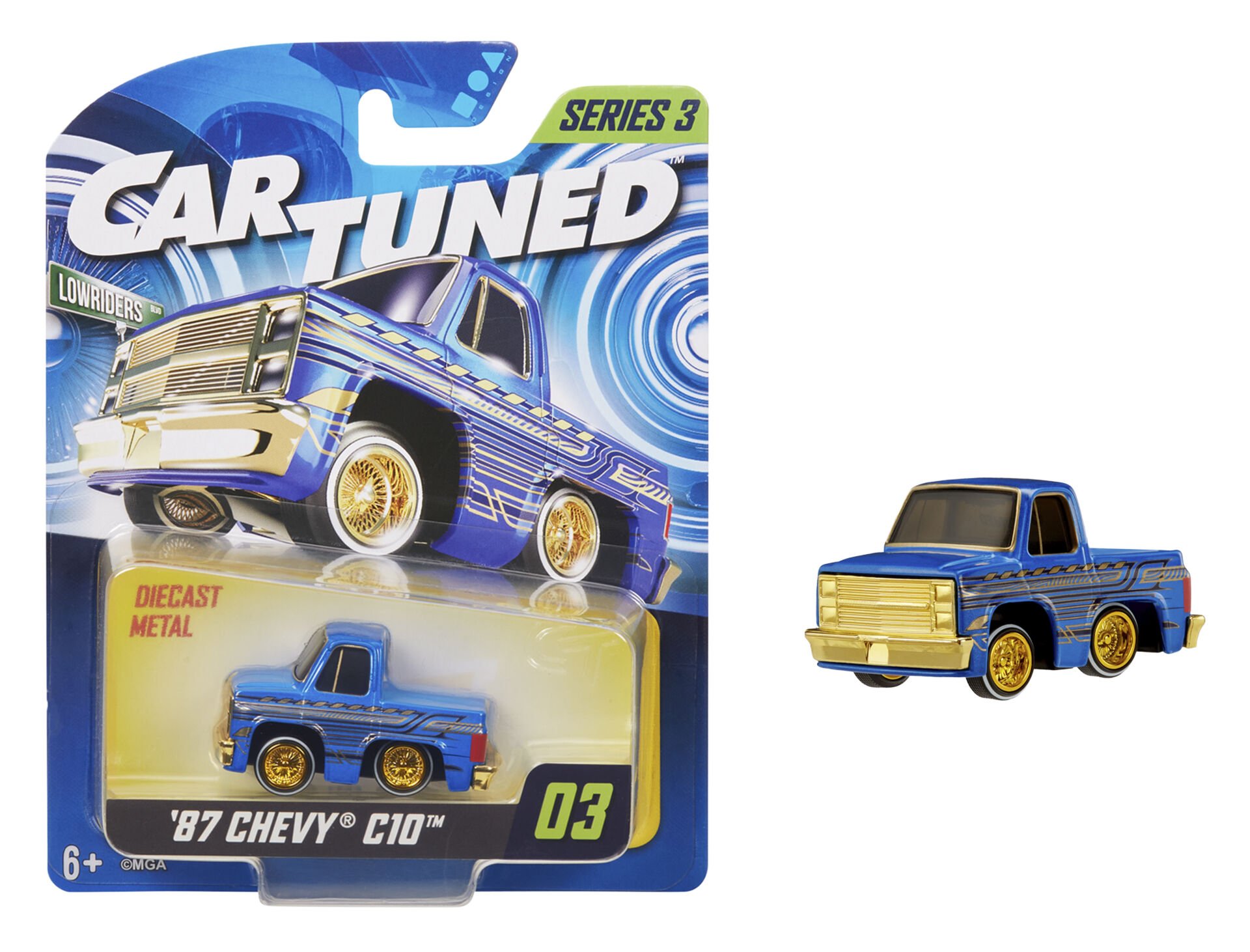 CarTuned S3 1987 Chevy C10 - Mavi Lowrider Araba