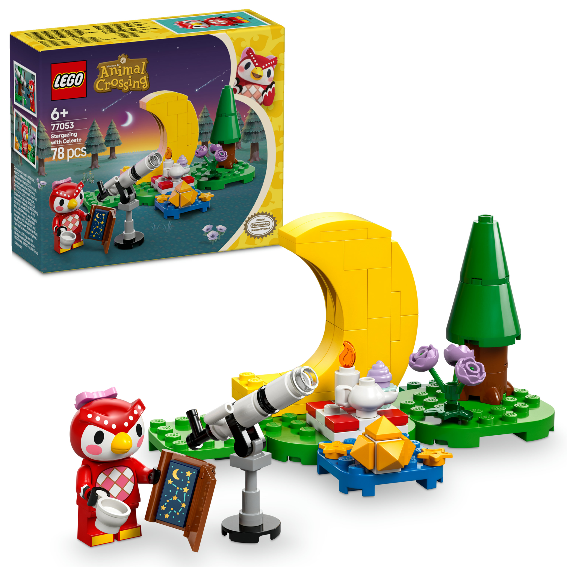 LEGO® Animal Crossing™ Celeste ile Yıldız Gözlemleme Yapım Seti 77053