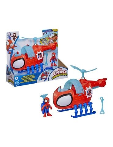 Marvel Spidey and His Amazing Friends Team Spidey Copter, 7,6 cm Oyuncak Araçlı Aksiyon Figürü