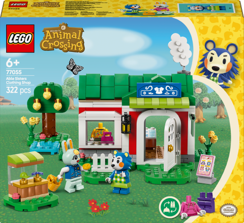 LEGO® Animal Crossing™ Able Sisters Giyim Mağazası Rol Yapma Yapım Seti 77055