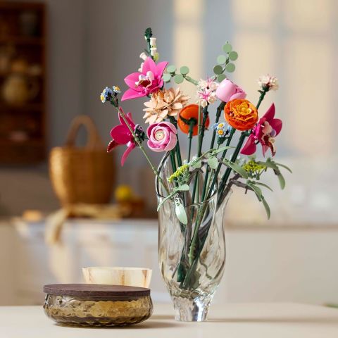 LEGO® Botanicals Pembe Çiçek Buketi Dekoratif Çiçek 10342