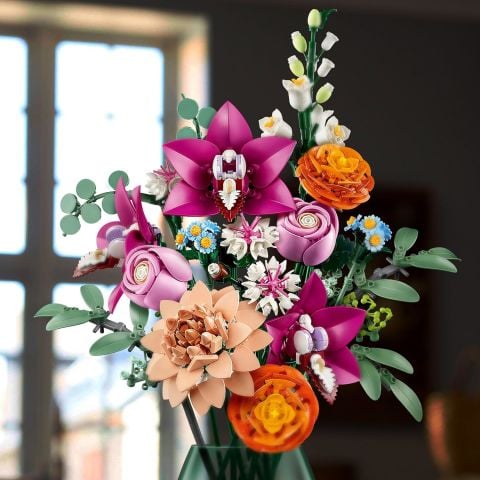 LEGO® Botanicals Pembe Çiçek Buketi Dekoratif Çiçek 10342