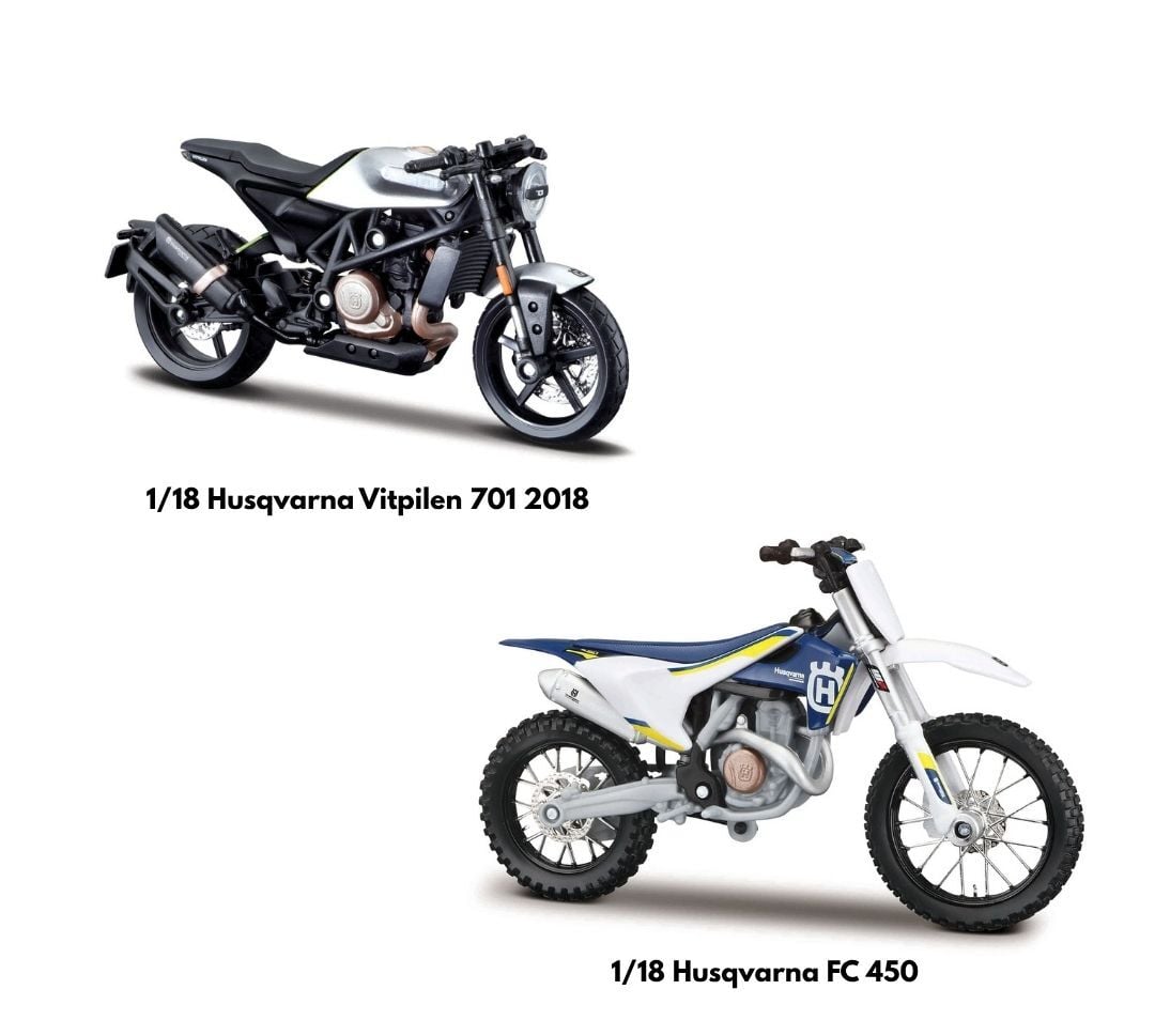 1/18 Husqvarna Motorsiklet Serisi (Tekli)