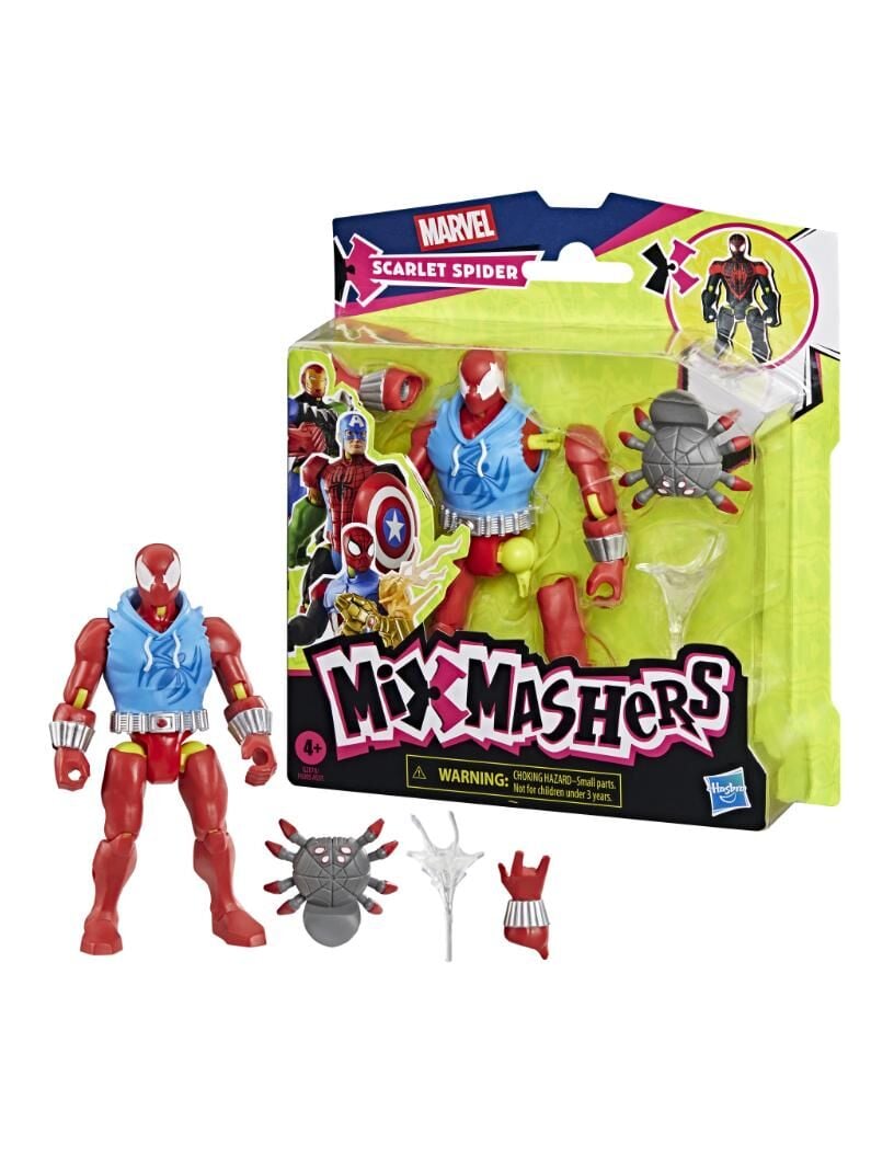 MixMashers Marvel Scarlet Spider Spider-Man Karıştır ve Eşleştir Aksiyon Figürü