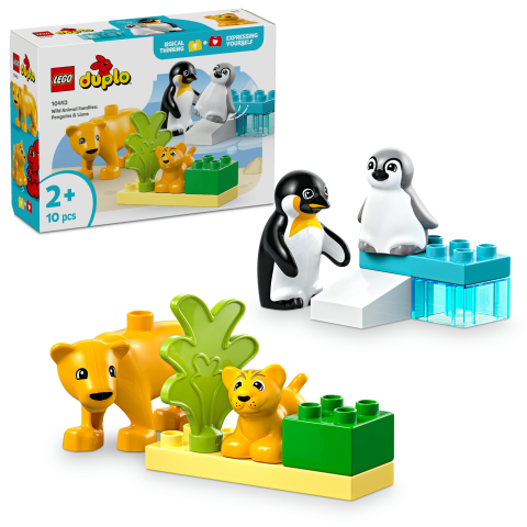 LEGO® DUPLO® Kasabası Vahşi Hayvan Aileleri: Penguenler ve Aslanlar Yaratıcı Oyuncak 10442