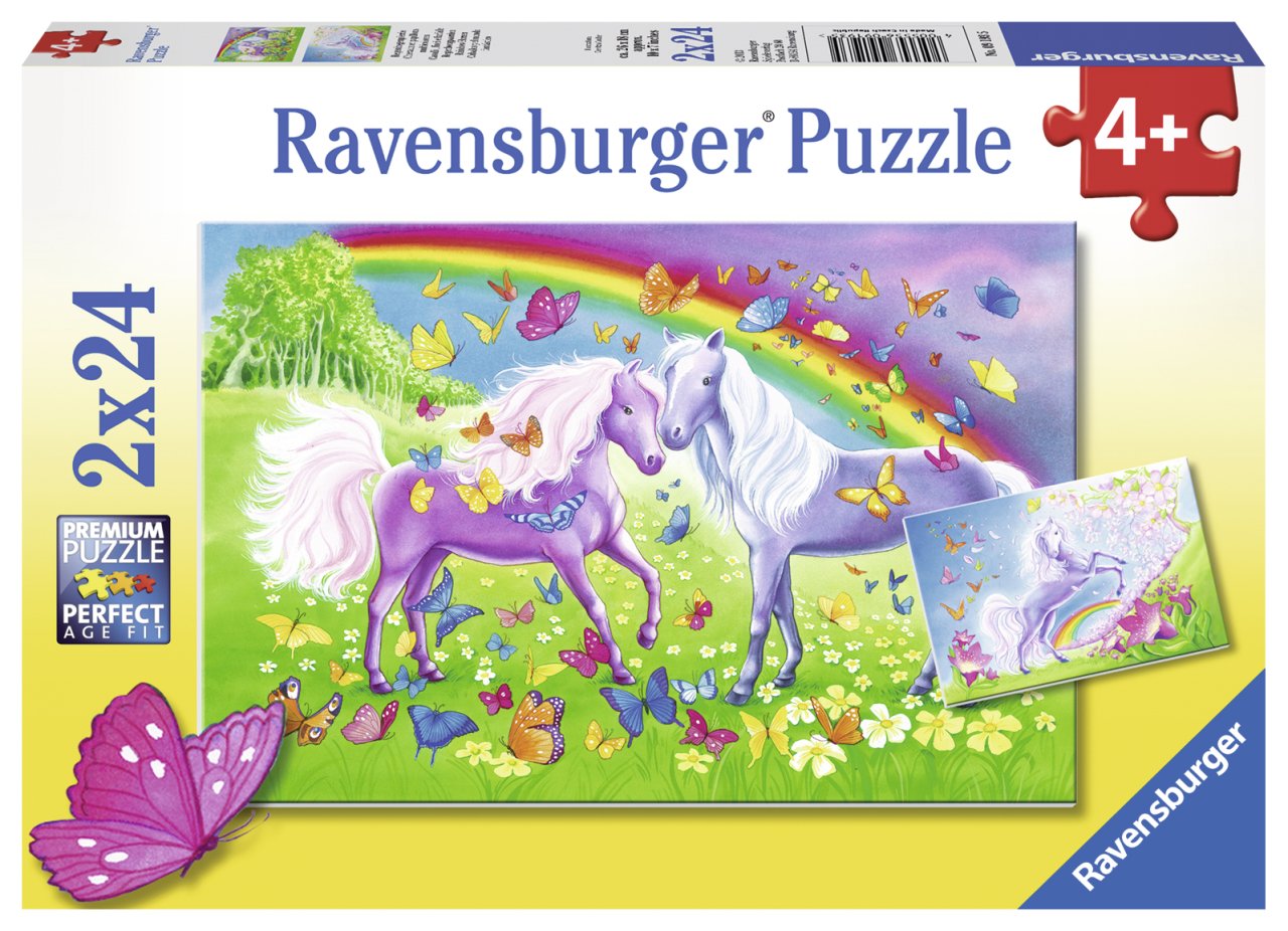 2x24 Parçalı Puzzle Gökkuşağı Atları
