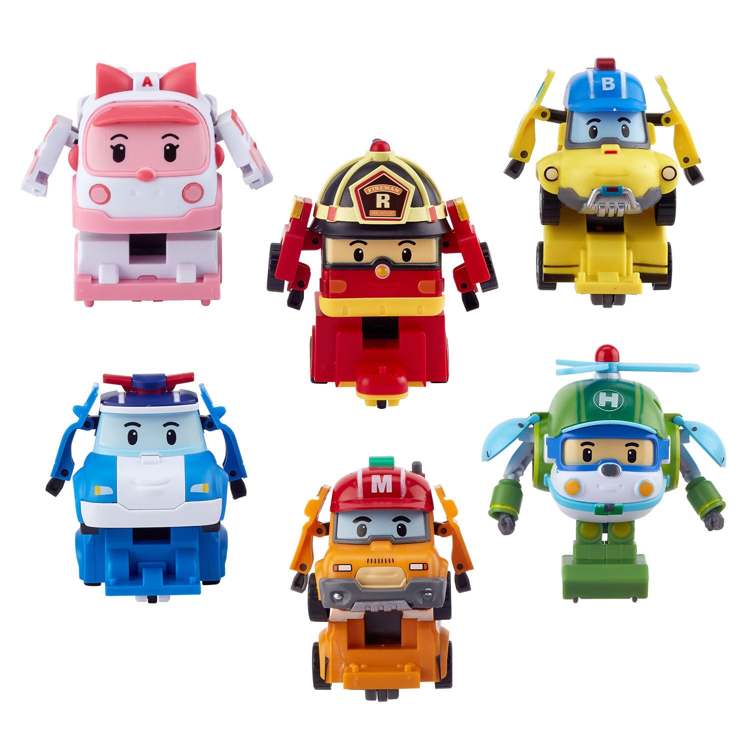 Robocar Poli Quick Transforming Mini Rescue Deluxe Araçlar 6'lı