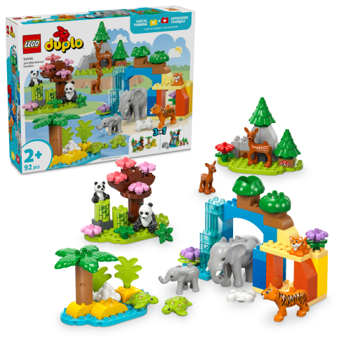 LEGO® DUPLO® Kasabası 3’ü 1 Arada Vahşi Hayvan Aileleri Seti Eğitici Oyuncak 10446