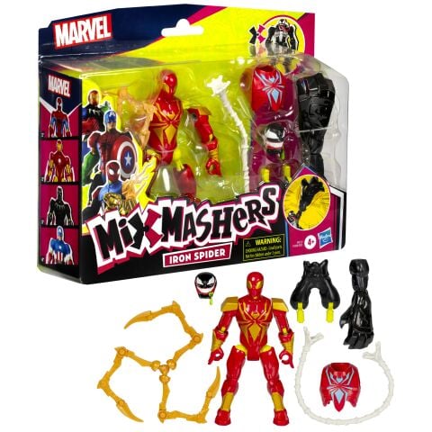 MixMashers Marvel Iron Spider Özel Spider-Man Karıştır ve Eşleştir Deluxe Aksiyon Figürü ve Aksesuarları
