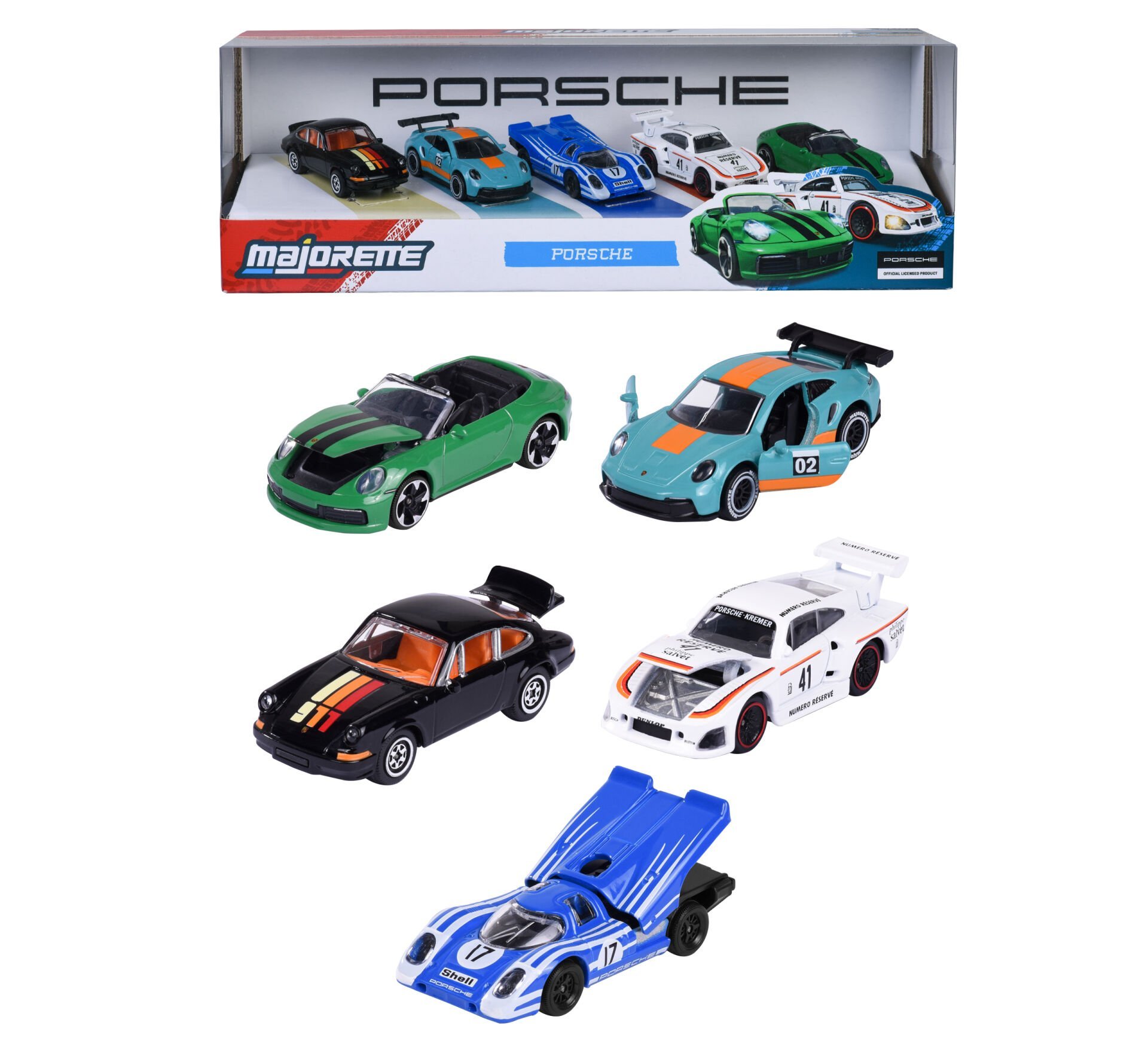 Majorette Porsche 5li Set