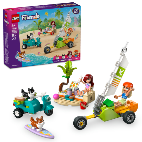 LEGO® Friends Sörfçü Köpekler ve Scooter Macerası Yapım Oyuncağı 42641