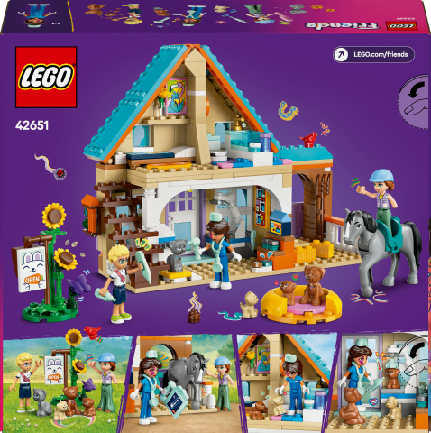 LEGO® Friends At ve Evcil Hayvan Veteriner Kliniği Rol Yapma Oyuncağı 42651