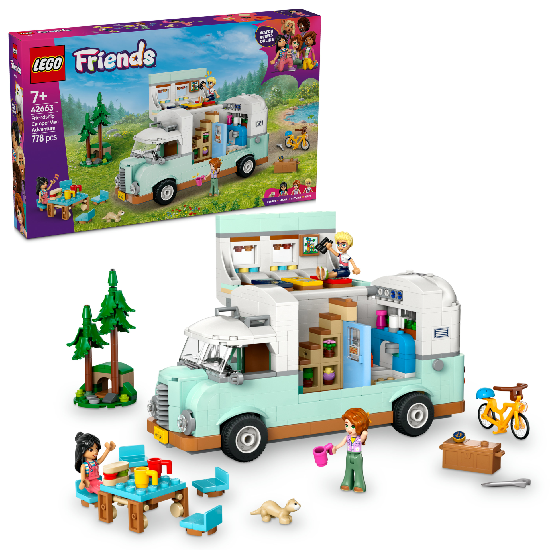 LEGO® Friends Arkadaşlık Karavan Macerası Rol Yapma Yapım Seti 42663