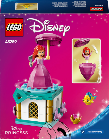 LEGO® ǀ Disney Princess Dönen Ariel Yapım Seti ve Fantastik Oyuncak Modeli 43259