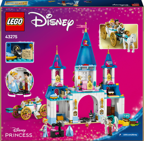 LEGO® ǀ Disney Princess Sindirella’nın Şatosu ve At Arabası Yapım Seti 43275