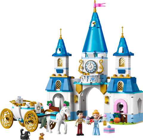 LEGO® ǀ Disney Princess Sindirella’nın Şatosu ve At Arabası Yapım Seti 43275