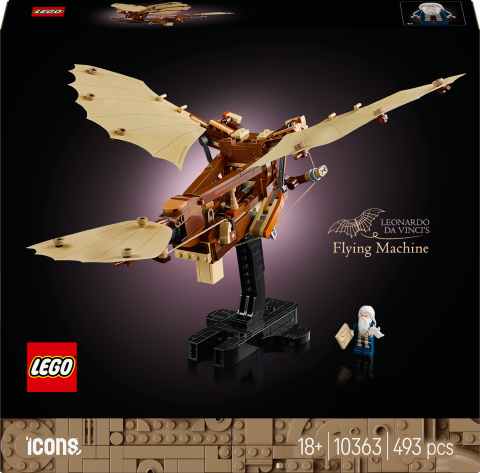 LEGO® Icons Leonardo da Vinci’nin Uçan Makinesi Yetişkinler için Masa Süsü Seti 10363