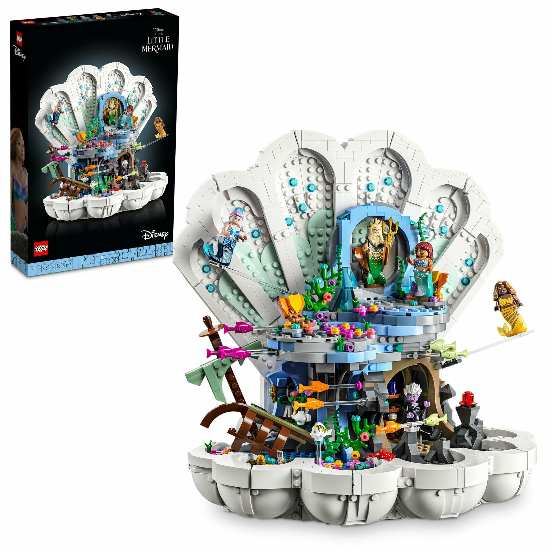 LEGO® | Disney Küçük Deniz Kızı Kraliyet İstiridyesi 43225 Yapım Seti (1808 Parça)