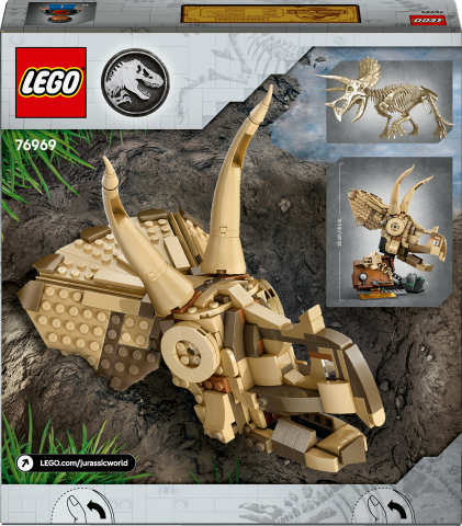 LEGO® Jurassic World Dinozor Fosilleri: Triceratops Kafatası Model Seti 76969