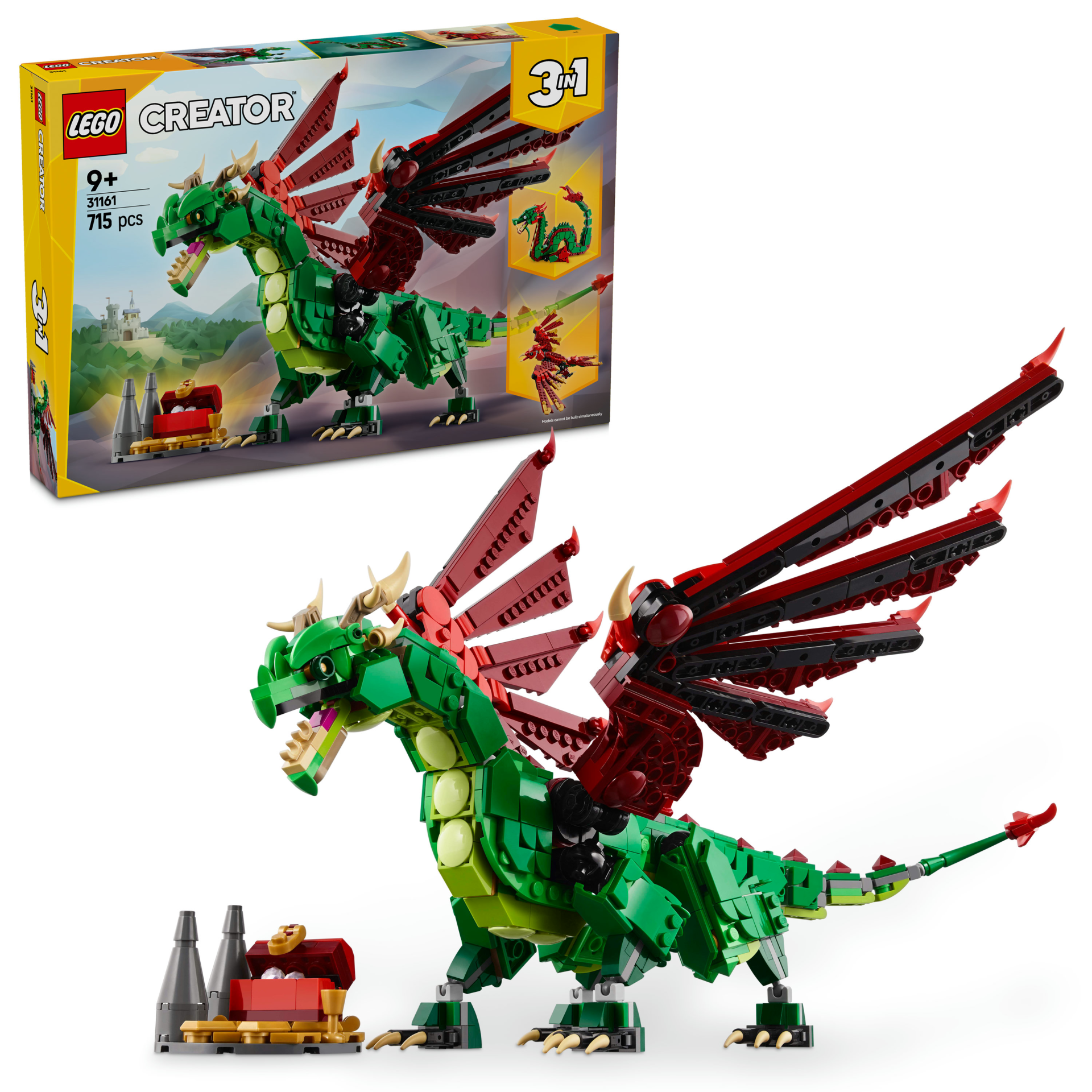 LEGO® Creator 3'ü 1 Arada Orta Çağ Ejderhası Oyun Seti 31161