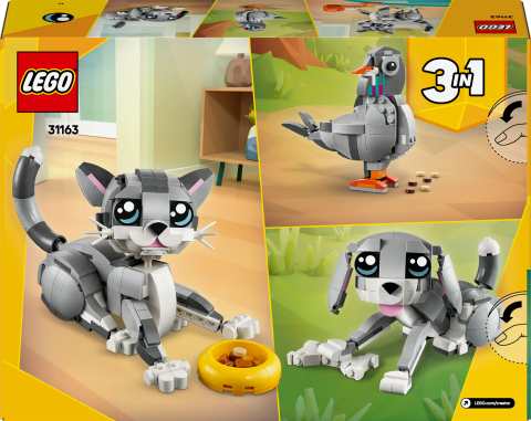 LEGO® Creator 3’ü 1 Arada Oyunbaz Kedi Hayvanlı Oyun Seti 31163