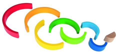 Ahşap Renkli Halka seti