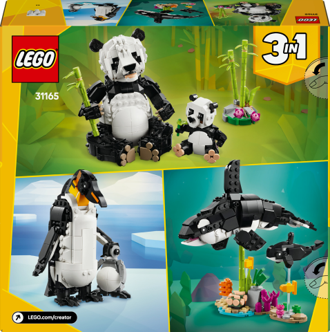 LEGO® Creator 3'ü 1 Arada Vahşi Hayvanlar: Panda Ailesi Oyun Seti 31165