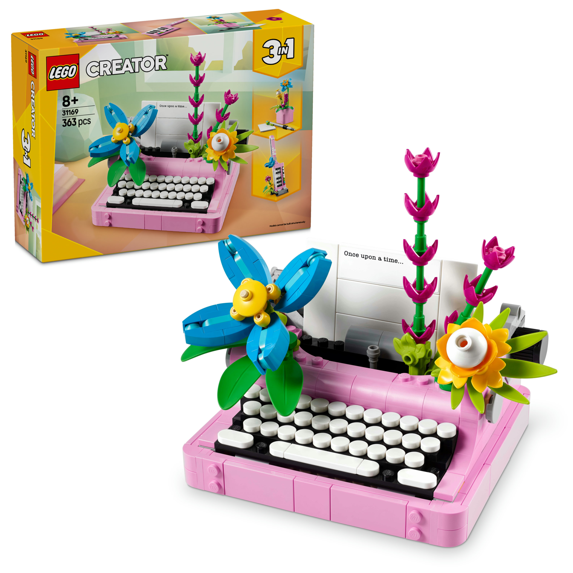 LEGO® Creator Çiçekli 3'ü 1 Arada Çiçekli Daktilo Oyun Seti 31169