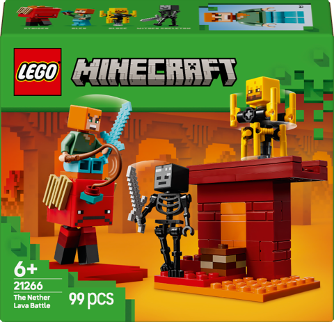 LEGO® Minecraft® Nether Lav Savaşı Çocuklar için Video Oyunu Oyuncağı 21266