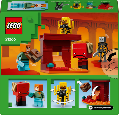 LEGO® Minecraft® Nether Lav Savaşı Çocuklar için Video Oyunu Oyuncağı 21266