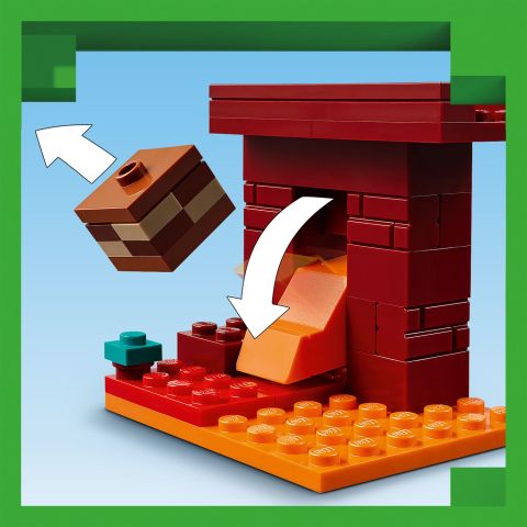 LEGO® Minecraft® Nether Lav Savaşı Çocuklar için Video Oyunu Oyuncağı 21266